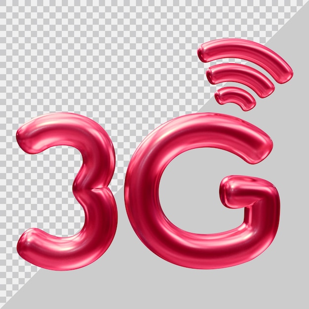 3g icon logo with 3d modern style