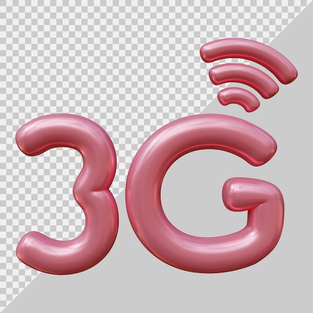 3g icon logo with 3d modern style