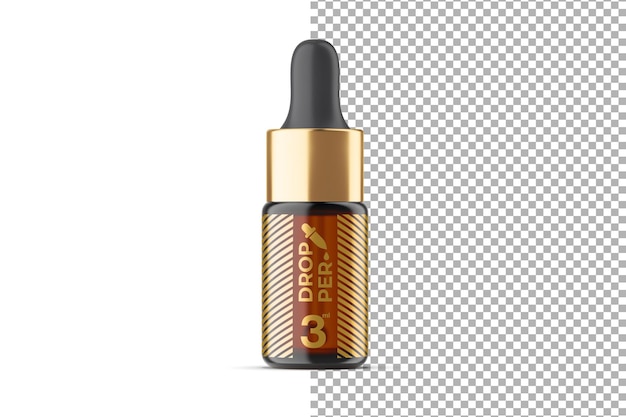 3ml CBD Dropper Bottle Mockup PSD