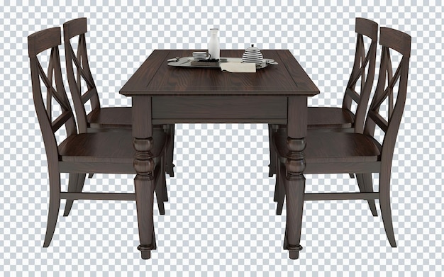 4-seat dark old dining table. Furniture