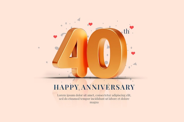 40 Happy Anniversary Celebration Design psd