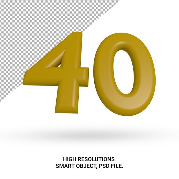 40 social media followers and subscribers 3d render isolated