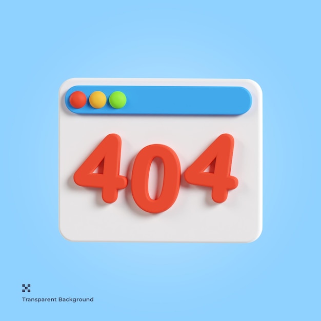 404 Page not Found 3d icon