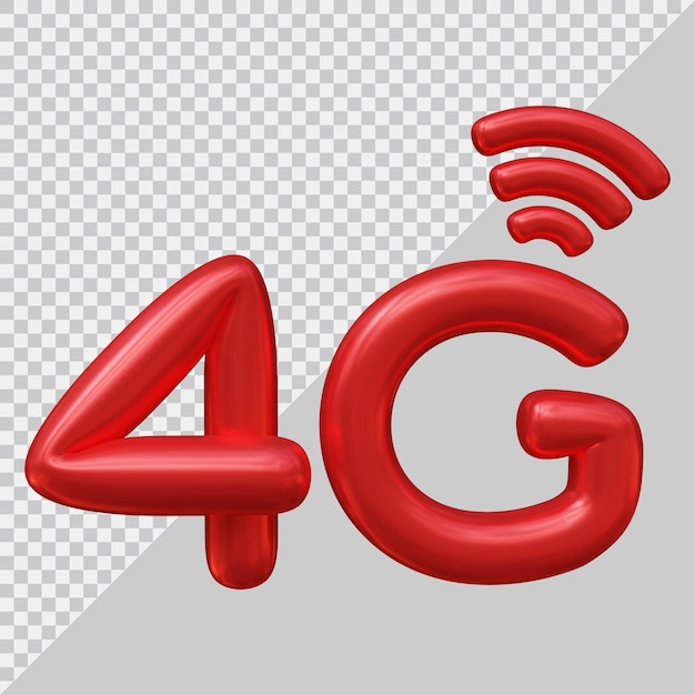 4g icon logo with 3d modern style