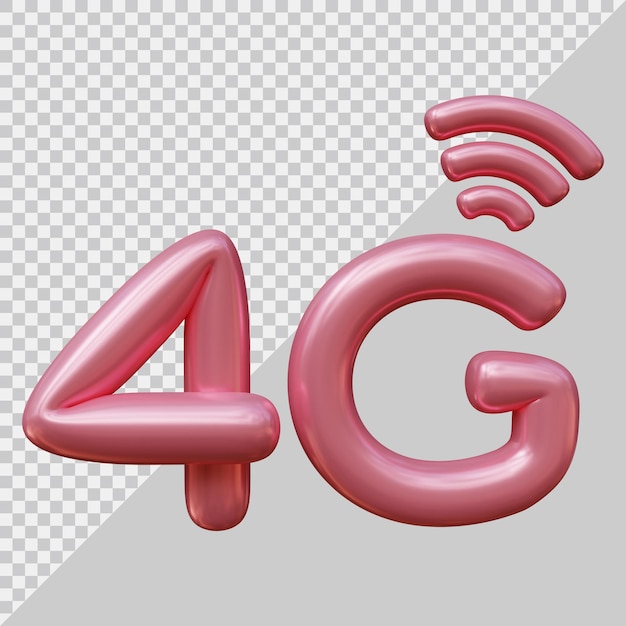 4g icon logo with 3d modern style