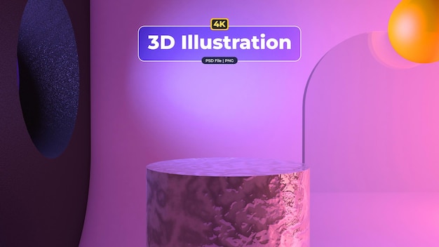 4K 3D Scenery One Podium