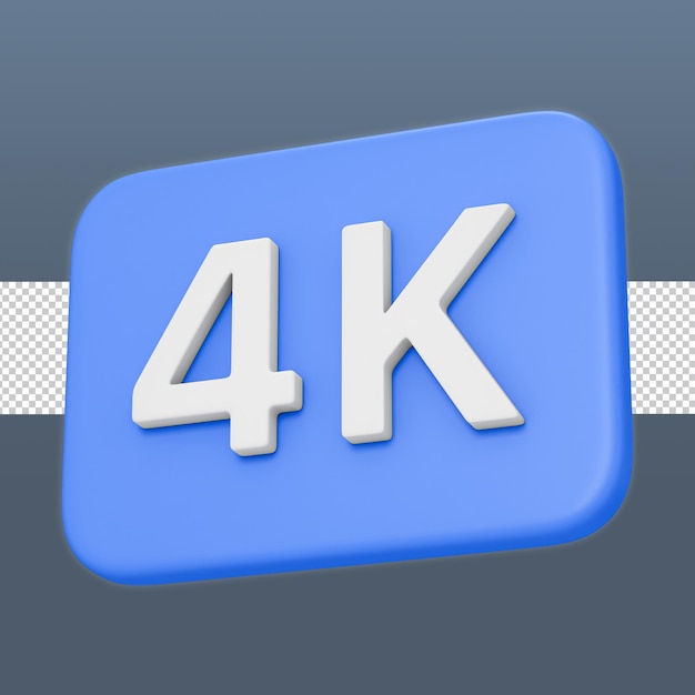 PSD 4k button 3d icon