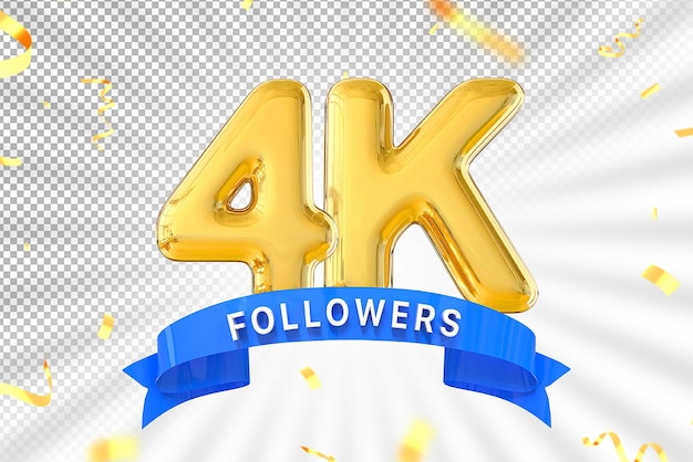 4k followers gold number