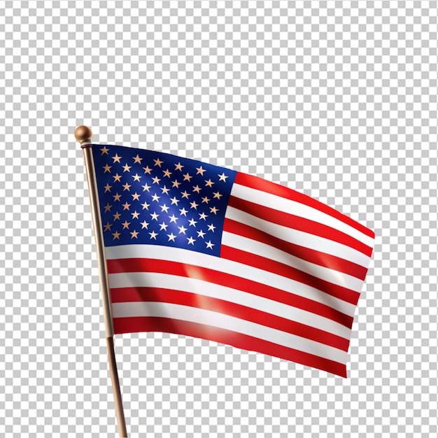 4th of july american independence day on transparent background