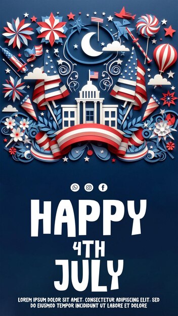 4th of july celebration poster