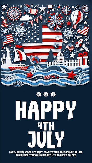 4th of july celebration poster