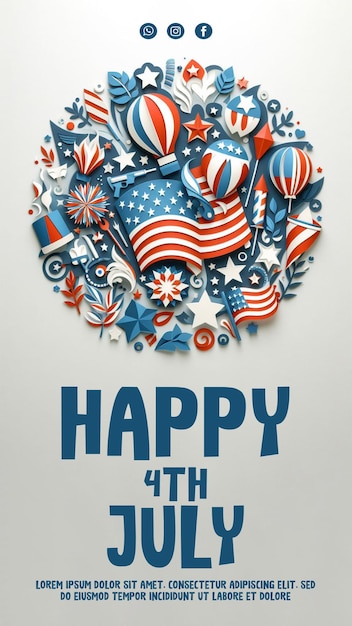 4th of july celebration poster