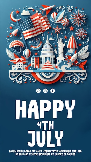 4th of july celebration poster