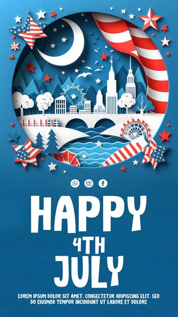 4th of july celebration poster