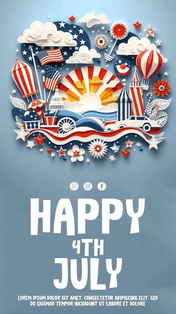 4th of july celebration poster