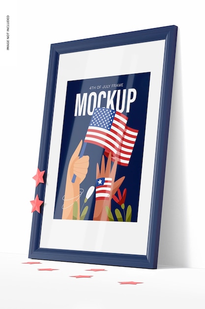 4th of July Frame Mockup, Right View