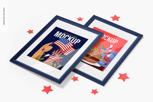 4th of July Frames Mockup, Stacked