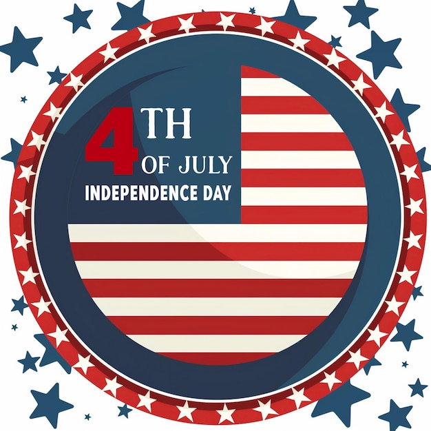 4th of July independence day banner card and poster template