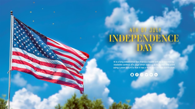 4th july independence day usa banner