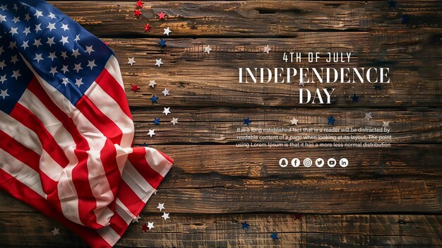 4th july independence day usa banner