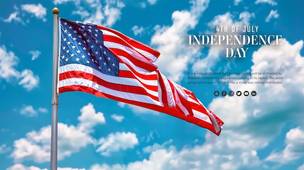 4th july independence day usa banner