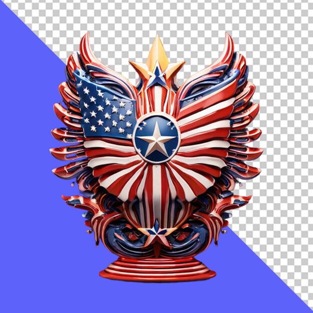 PSD 4th of july png illustration