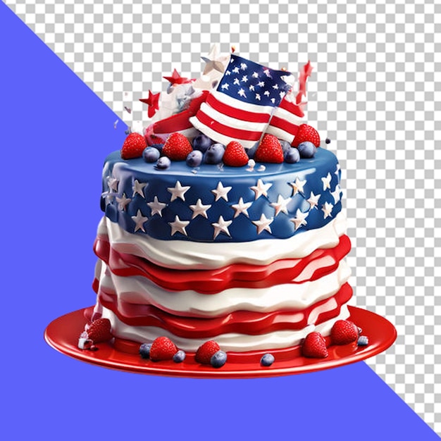 PSD 4th of july png illustration