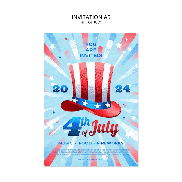 PSD 4th of july template design