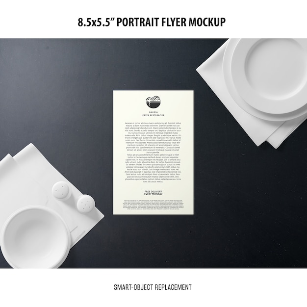 5.5x8.5'' Portrait Flyer Mockup