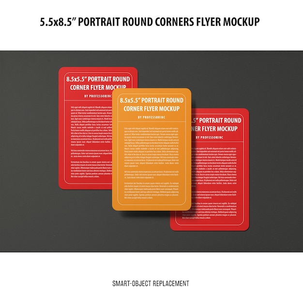 5.5x8.5'' Portrait Flyer Mockup