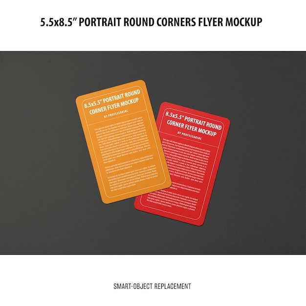 5.5x8.5'' Portrait Flyer Mockup