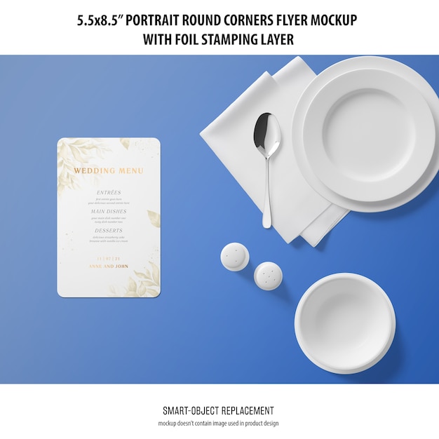 5.5x8.5'' Portrait Flyer Mockup