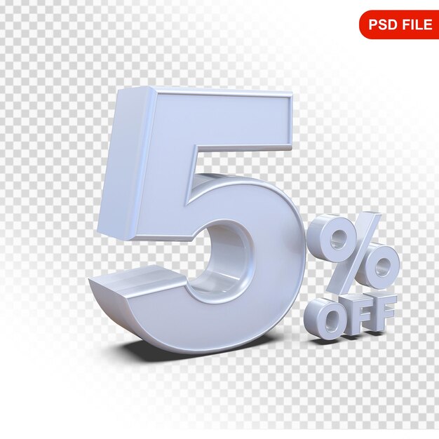 PSD 5 percent offer in 3d