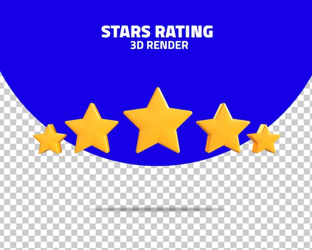 5 stars review rating 3d icon