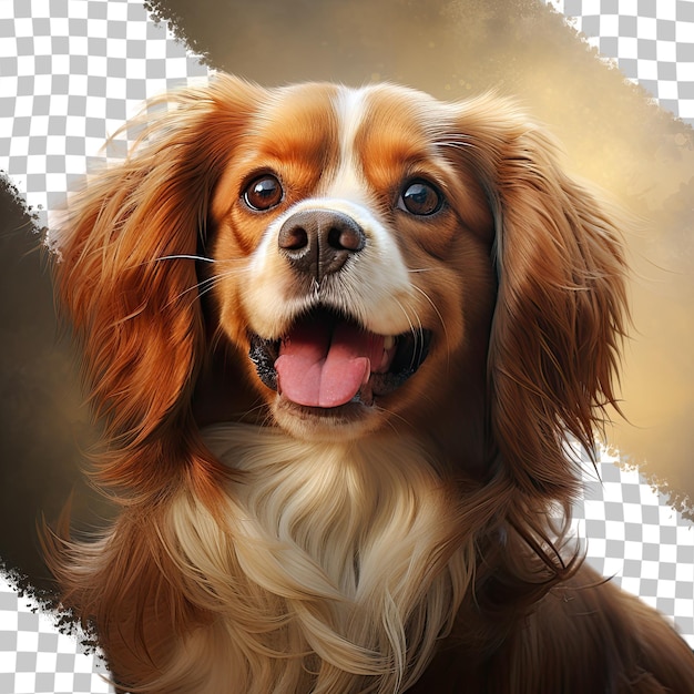 PSD 5 year old cavalier king charles spaniel transparent background