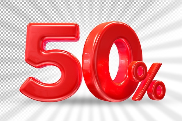 50 percent red offer in 3d