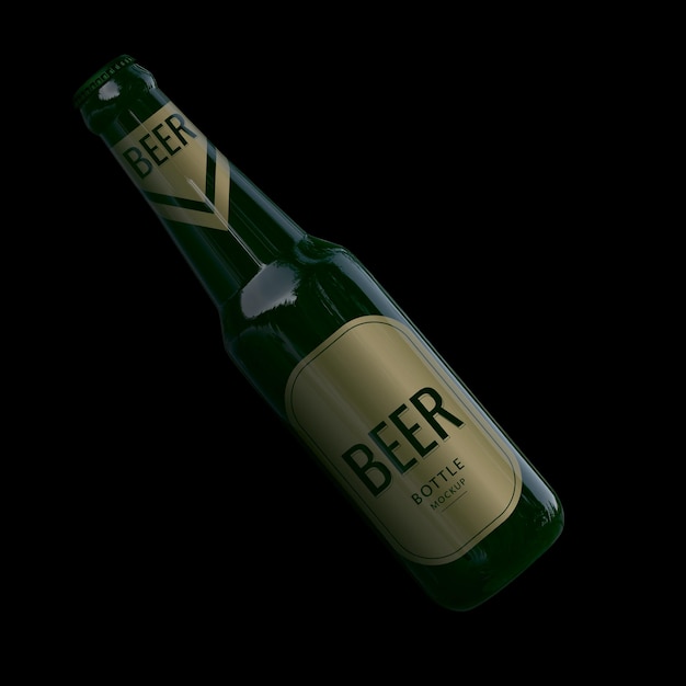 500 ml Beer Bottle Dark Background