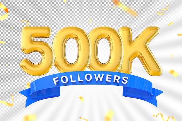 500k followers gold number