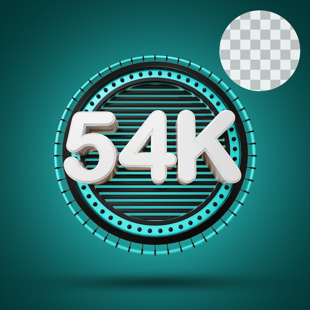 PSD 54k numeric with stage 3d rendering