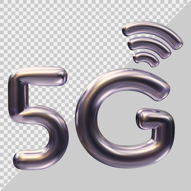 5g icon logo with 3d modern style