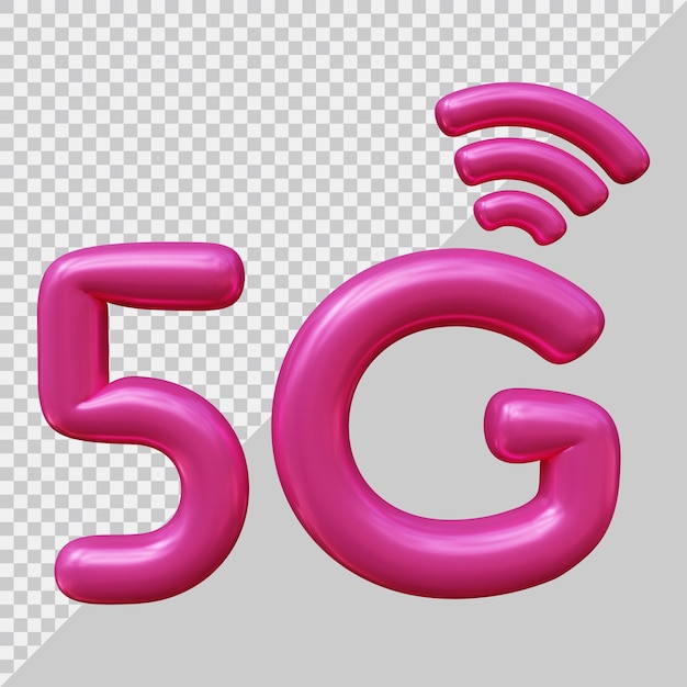 5g icon logo with 3d modern style