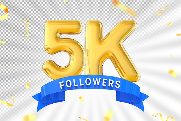 5k followers gold number