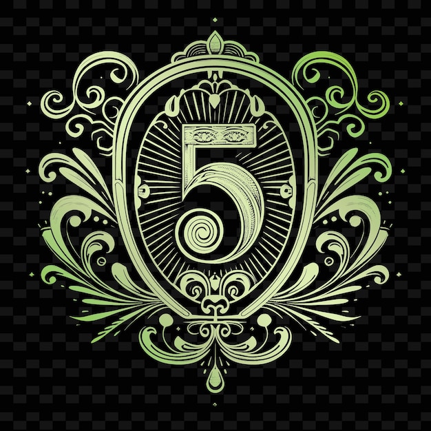 5Th Anniversary Logo With a Vintage Inspired Design Featurin Creative Vector Art Designs of Nature