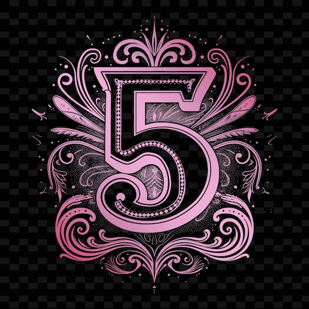 5Th Anniversary Logo With a Vintage Inspired Design Featurin Creative Vector Art Designs of Nature