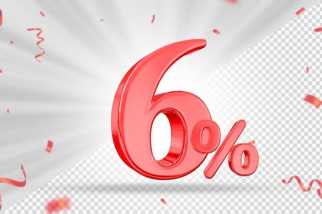 6 red sale off discount