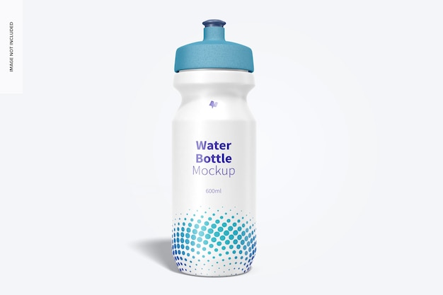 600ml Water Bottle Mockup, Front View