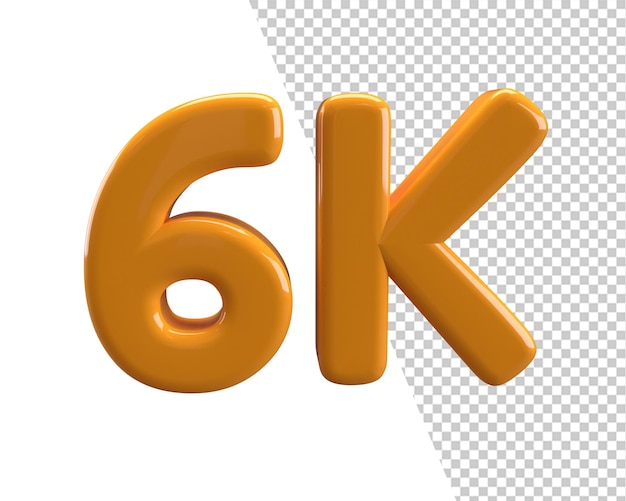 6k text followers 3d render