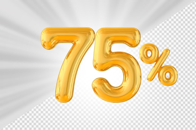 75percent golden balloon