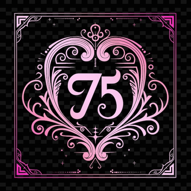 75Th Anniversary Logo With a Vintage Inspired Design Featuri Vector Abstract Design Collections