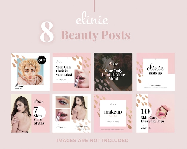 8 Beauty Salon Square SMM Posts